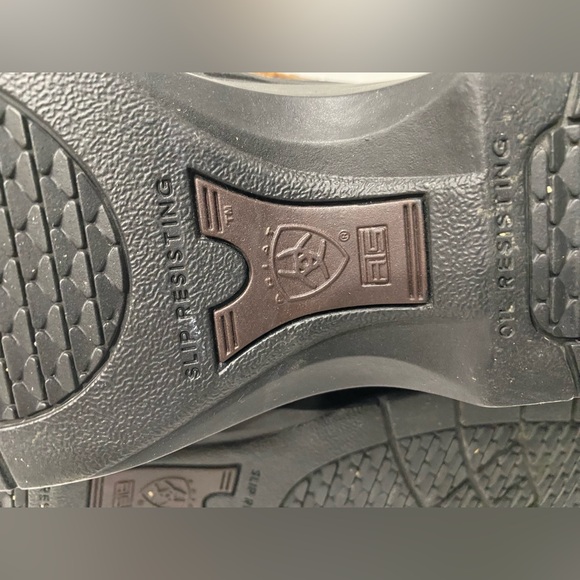 ARIAT STEEL TOE Brown Safety Clogs Slip On Leather Shoes 10002367 Womens 7.5 B - Picture 8 of 9